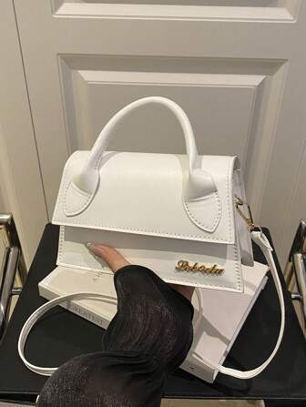 1pc Women's High-Quality Flap Large Capacity Square Handbag, Suitable For Shopping, Dating, All Seasons, Minimalist, Fashionable, Shoulder Bag With Removable, Adjustable Strap