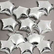 50 sztuk/zestaw 10-calowe srebrne balony foliowe Pentagram, odpowiednie na ślub, rocznicę, urodziny, przyjęcie z okazji ukończenia szkoły, dekorację na Dzień Ojca, rekwizyty do zdjęć wewnątrz/na zewnątrz