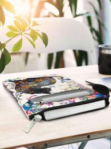 Fundas para libros con diseño de flores y gatos, protector de libros vintage, funda de tela lavable con cremallera y bolsillo adicional para amantes de los libros, regalos para compañeros de clase, regalos de vuelta al cole para niños y niñas.