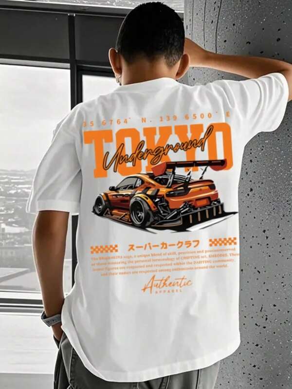 Camiseta de manga corta con cuello redondo y estampado de eslogan de moda de ocio para niño adolescente, ropa deportiva holgada de verano para jóvenes, adecuada para la escuela, vacaciones y compras