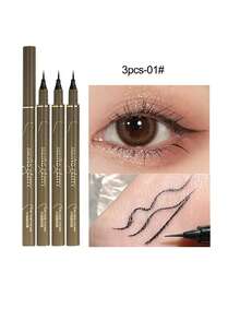 防水眉笔 - 超细眉笔，防水防汗，持久妆效，眉笔，眼部化妆工具 - 适合初学者 - 彩色 - 查看 14