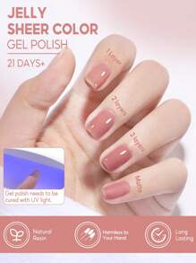 coscelia 6PCS Jelly Crystal 7ML Nail Gel Polish Set For Women DIY Nail Art Salon Translucent Candy Color Soak Off Gel Nail Polish Needed UV/LED Nail Lamp, 7ML Red Pink Nude Brown Gel Nail Polish Kit For Spring Summer Color Nails For Nail Lover Home Salon Use
