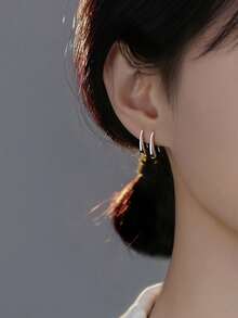 1 Pair S925 Sterling Silver French Retro Luxurious Delicate Rupert's Drop Earrings For Women