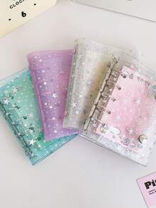 M5卡片相册 透明全息明星卡片相册 适合爱豆照片卡收藏 3寸卡片DIY相册 开学必备文具 (产品相册，略显粗糙，谨慎购买) - 彩色 - 查看 3