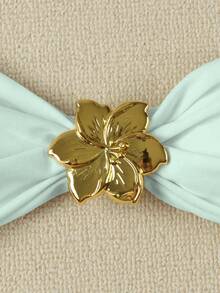 新款春夏性感优雅纯色浅绿色无肩带女士比基尼泳衣，适合海滩度假派对约会 - 綠色 - 查看 3