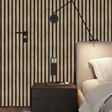 1 Roll Of Simulated Wood Grain Grille Strip Self-Adhesive Wallpaper PVC Material Detachable Brown Wood Strip Decorative Wallpaper Suitable For Kitchen Living Room Room Background Wall Cabinet Renovation Stickers Room Decor Home Decor Living Room Decor House Decor Wall Paper Wallpapers Kitchen Decor Wall Art