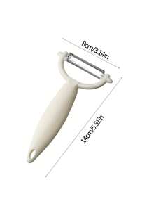 1 件装不锈钢削皮器、水果削皮器、土豆削皮器，适用于厨房 - 白色 - 查看 2