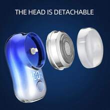 Compact Mini Electric Shaver With Dual Ring Blade Net Intelligent Digital Display And Efficient Shaving Type-C High-Speed Charging Detachable Blade Cleaning For Easy And Worry Free Boarding Battery Capacity 220mAh - Multicolor - View 8