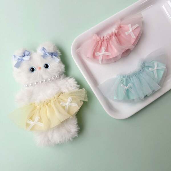 pokemon Cute Plaid Skirt, Doll Tulle Skirt, Toddler Mesh Skirt, Mini Doll Puff Skirt, Cute Doll Dress
