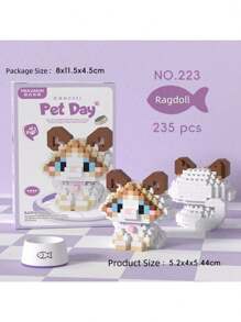 Set de bloques de construcción en miniatura con diseño de perros lindos. Kit de bloques DIY de perros, juguete de bloques de construcción compatible con otros bloques en miniatura. Excelente para mejorar la habilidad manual y desarrollar la capacidad de pensamiento. Adecuado para reuniones familiares y como decoración de regalo, incluye modelos como Dachshund y Border Collie.