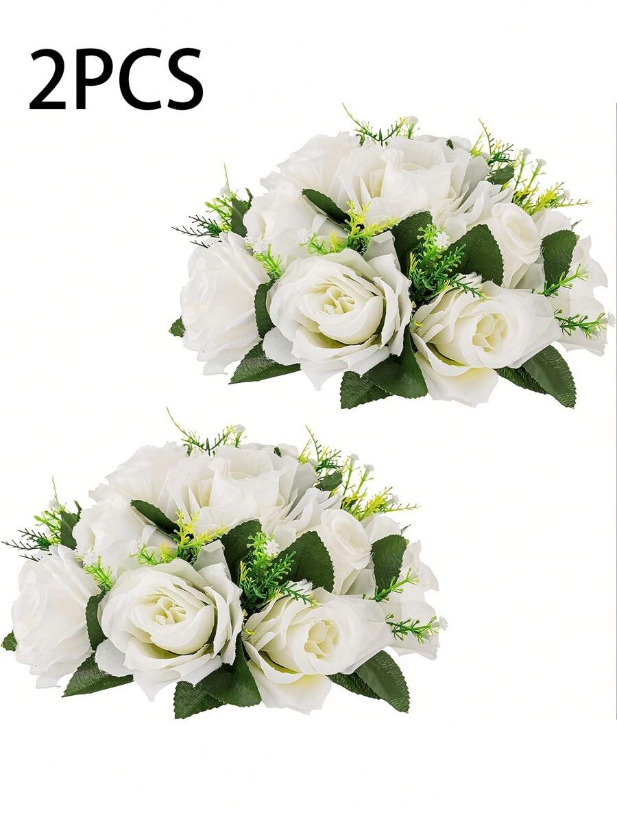 2 Ramos de peonías artificiales de seda, ramos de flores de peonías falsas, floreros decorativos con imitaciones de flores de peonía, decoraciones florales, mesas de bodas y fiestas, adecuadas para los expositores de flores del centro de bodas de nuestra tienda, decoración del hogar para el Día de San Valentín