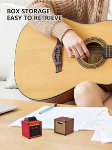 独特的3D打印迷你吉他音箱拨片收纳盒 | 酷炫吉他配件 | 小巧拨片收纳盒 | 迷你吉他音箱拨片收纳盒，非常适合开学季、万圣节和圣诞节
