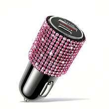 1pc 2-Port/4-Port/6-Port/8-Port Car Charger, Diamond Bling Bling 3-In-1 Charging Cable, Fast Charging, Type C, USB, Car Adapter, USB A To Type C, Type C To Type C Compatible With Phones, Dashcam, GPS, Men/Women Holiday/Birthday Gift