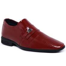 Men's Dress Shoes Comfortable Shiny Patent Formal Party02 - Màu Tím - Xem 4