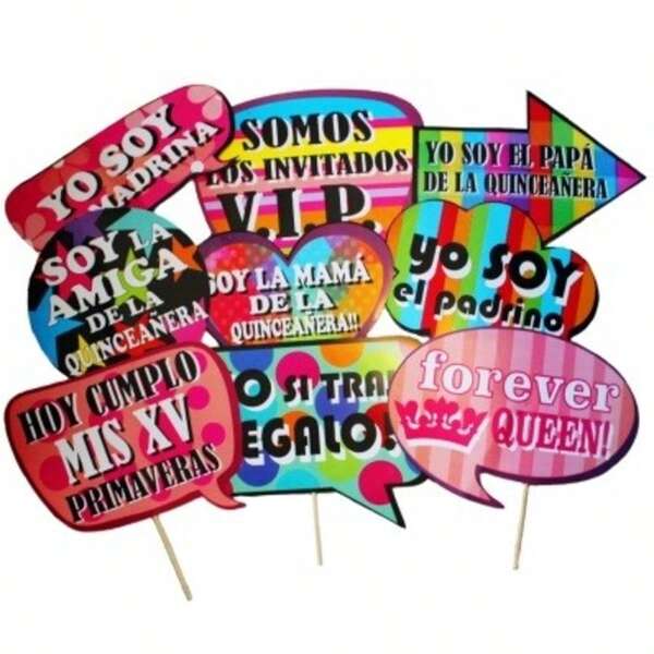 12 Cartones Selfie Para Fiesta Photoboth Partynices SURTIDOS