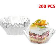 50 Pcs Mini Clear Plastic Appetizer Plates, Party Supplies Dessert Plates Ice Cream Dessert Bowls Tasting Bowls Dishes Serving Plates Dip Sauce Snacks Plates Mall Serving Cup - Flower Type - View 11