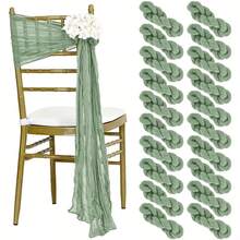 Cheesecloth Chair Sashes Aisle Decorations Light Pink 10/20 Packs, Chair Bow Designed Decorative Chair Cover Chair Sashes 108 Inch For Wedding Reception Party Hotel Decoration(Beige) - Multicolor - View 20