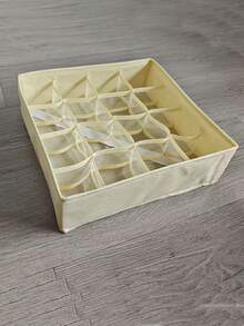 Sock Underwear Organizer Dividers, Fabric Foldable Drawer Organizer For Dresser Closet Organizers And Storage Boxes For Organizing Socks, Underwear, Ties - Beige - View 9