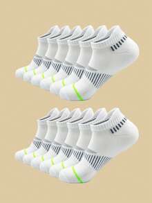 12 双男士加大码夏季透气网眼运动短袜，简约百搭隐形袜 - 彩色 - 查看 3