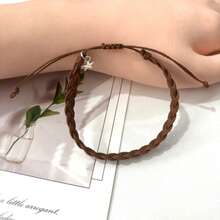 全新波西米亞風格手工編織手鍊,防水蠟繩情侶手環,適用於校園學生,海灘度假 - 白色 - 查看 6