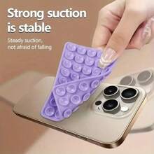 1 pezzo Supporto per telefono con ventosa a presa forte in silicone a forma di polpo, porta telefono con ventosa su entrambi i lati, accessorio per telefono a mani libere, compatibile con e telefoni Android, regalo per compleanni, famiglia e amici, supporto per telefono