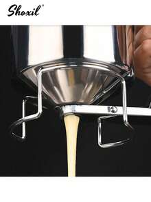 shoxil 1 个面糊漏斗，用于挤压面糊，用于挤压泡芙和煎饼面糊的工具，适合烘焙和厨房使用。