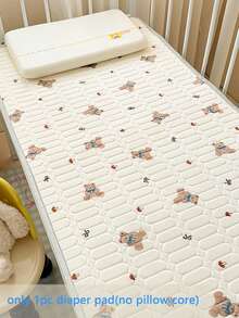 1 件卡通兔子、熊、恐龙印花柔软防水床垫、婴儿床/床单、育儿室、卧室、老年人、月经期、宠物、日托、返校