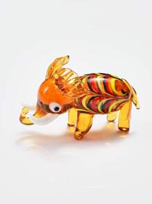 1 peça mini estatueta realista de elefante ou cachorro de vidro colorido, decoração para casa, entretenimento, peça central para mesa de jantar, decoração de conto de fadas para casa e jardim, decoração de mesa de festa, acessório para fotografia