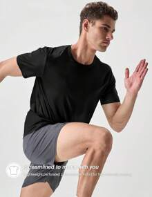 Men's 2 Pack Lightweight Crew Neck Athletic Running Short Sleeve T-Shirts Breathable Gym Workout Tee Shirts For Men