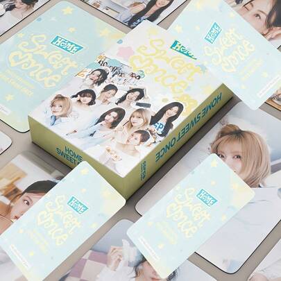 55 piezas Tarjetas fotográficas mini TWICE FANCLUB HOME SWEET ONCE, tarjetas coleccionables, tarjetas de apoyo, perfectas para coleccionar y fotografías