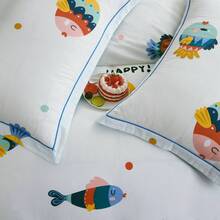 Printed Microfiber Bedding Set With Flat Sheet, Bedspread, And 1/2 Pillowcases, Available In Sizes 90*200 (Single), 135*200 (Double), 150*200 (Queen), And 180*200 (King). Suitable For Bedrooms, Student Residences, And Rented Apartments, It's Ideal For Students, Couples, And Families With Different Sleep Needs. - 小魚 - 查看 8