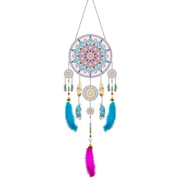 SNA 2025 Nowy styl Diament Malowanie Diy Dream Catcher Net Pendant 5d Diament Malowanie Rękodzieło Salon Dekoracja Malowanie Diament Haft