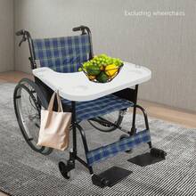 OUKANING Overbed Table Home Furniture Bedroom Aids Accessories Wheelchair Height Adjustable Table Overbed Bedside Table For Home Hospital - White - View 7