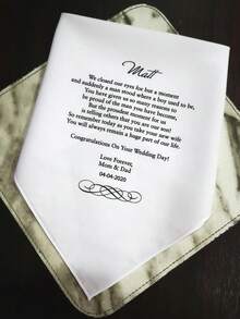 Customized Personalized Handkerchief, Customized Handkerchief, Personalized Bride Handkerchief, Personalized Wedding Handkerchief, Groom's Gift, Memorable Wedding Handkerchief, Anniversary Gift, Valentine's Day Gift, Birthday Gift, Wedding Gift, Best Friend Gift, Gift For Mom, Gift For Girlfriend, Gift For Her,Art Activities For Children - Multicolor - View 5