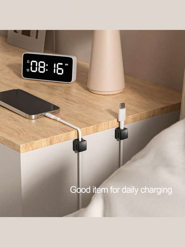 Magnetic Cord Clip, Desk Cable Holder, Adjustable Wire Holder Management, Adhesive Wire Organizer For Home Office, Desk Phone, PC, Car, Wall, Desktop, Nightstand Appliances For Women Storage Organizer Travel Essentials Back To School Dormitory Storage Fall Decor
