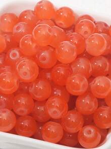 100szt 8mm Przezroczyste szklane koraliki do tworzenia biżuterii DIY Bransoletka Naszyjnik