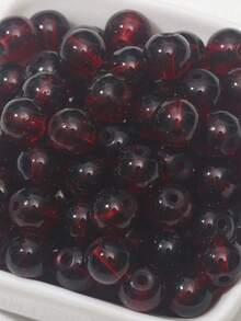 100szt 8mm Przezroczyste szklane koraliki do tworzenia biżuterii DIY Bransoletka Naszyjnik