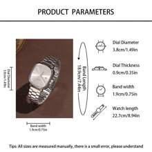 1PC Casual Men's Quartz Watch, Multi-Function Men's Watch With Date Display, Simple Square Dial With Bar Hour Markers, Alloy Strap, The Best Gift For Men, Suitable For Daily Wear, Weddings, And Parties, Perfect Holiday Gift (Christmas, Graduation, Teacher's Day), Fashion Accessory, Minimalist Style, High-End And Exquisite. Does Not Include Gift Box.