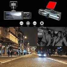 Dual Lens Dash Cam With Night Vision, Dual 1080P Front And Embedded Cameras, Wide Angle Car DVR, 3.16" IPS Screen, 24-Hour Motion Sensor Parking Mode, 32GB Memory Card Loop Recording Battery Capacity 150mAh