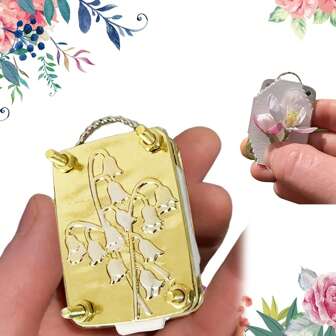 1 pièce Micro Presse à Fleurs, Kit de Préservation des Fleurs à 10 Couches, Presse à Fleurs Portative en Métal avec Détails en Laiton pour Artisanat et Plantes, Kit de Machine à Gaufrer Fait Main pour Amateurs d'Arts et d'Artisanat