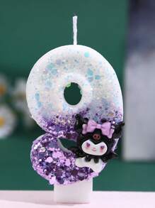 Sanrio 银白玉桂狗主题创意数字蜡烛氛围卡通生日派对蛋糕