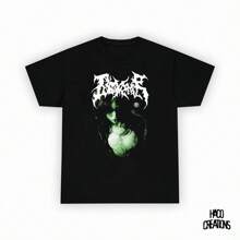 Beautiful Rocker Woman T-Shirt Unisex Male Female 100% Cotton Premium Top Streetwear New Release Immediate Shipping Various Colors!! Plus Size - Black - View 1