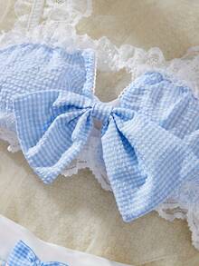 Sexy Underwear Set: Including Tops, Aprons, Headbands, Collars And Underwear, Sexy Skirts, High-End Erotic Underwear, Sexy - Màu xanh da trời - Xem 3