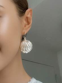 1 Pair Vintage Minimalist Shell Earrings, Statement Earrings, Beach Earrings,For Daily And Beach Vacation(No Box)