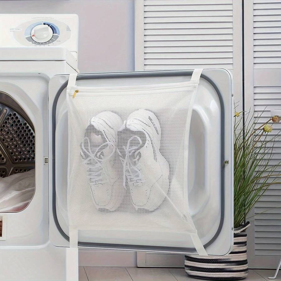 1 Piece Of Sports Shoe Drying Bag, Durable Shoe Washing Bag With Elastic Straps, Sports Shoe Washing Bag, Sports Shoe Washing And Drying Mesh Bag, Washing Machine Drying Bag Suitable For Shoes, Clothes And Clothing, Home Decoration - 1個 - 查看 1