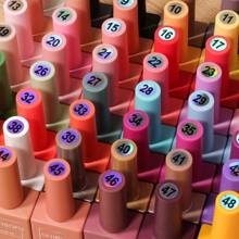 Set de 48 piezas de esmalte de uñas en gel de 15ml, serie de 48 colores con acabado brillante de otoño. Esmalte semipermanente con brillo y lentejuelas. Set de kit de arte de uñas con esmalte UV, todo en un solo color por frasco, para manicura y diseño de uñas.