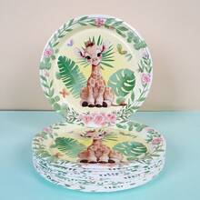 10pcs Disposable Cartoon Animal Series Pattern Paper Tray, Suitable For Business Receptions, Family Gatherings, Themed Party Supplies, Disposable Paper Tray, Party Paper Tray. Party Gifts, Bridal Showers, Restaurant Decorations - Multicolor - View 7