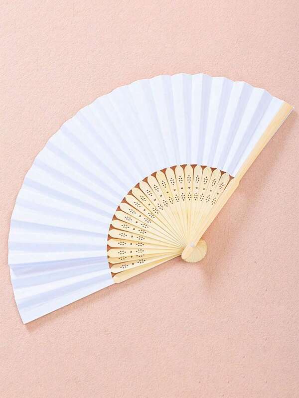 1pc/33pcs/20pcs/22pcs Folding Fans, White Paper Fans,White Handheld Fan,Blank Folding Fans, Hand Drawn Fans, DIY Hand-Painted Plain Noodles,Hand Fans For Women Foldable,White Paper Hand Fans, Bamboo Fans, White Wedding Folding Fans