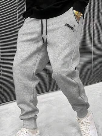 Pantalones de chándal con cintura elástica para hombres, pantalones casuales finos y transpirables para otoño/invierno