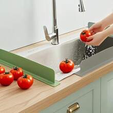 Protège-éclaboussures en silicone avec ventouses - barrière d'eau pour cuisine, laboratoire et bacs à vaisselle